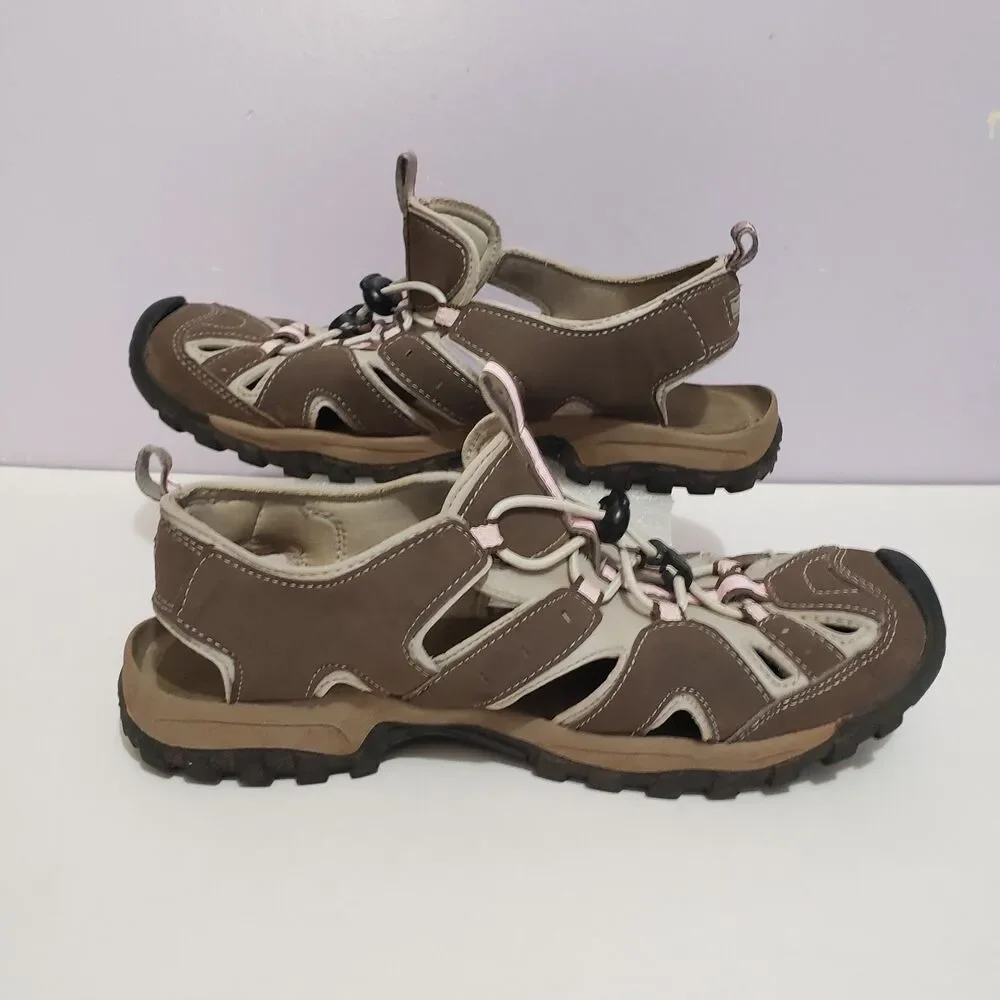 Northside Brown Pink Women's Walking Hiking Shoes Sz 9